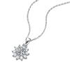 Bague Ringen S925 Silver Luxury Set 1ct/5ct Moissanite Sunflower Pendant Summer Snow Night Collarbone Necklace