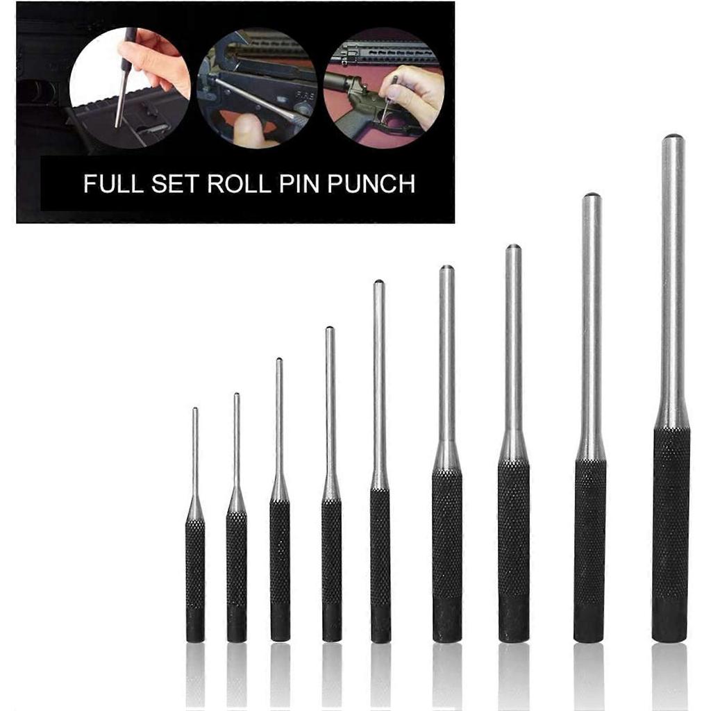 Roll Pin Punch Set with Storage Pouch, 20Pcs Steel Removal Tool Kit with Carrying Bag for Jewelers, Watch Repairers Work