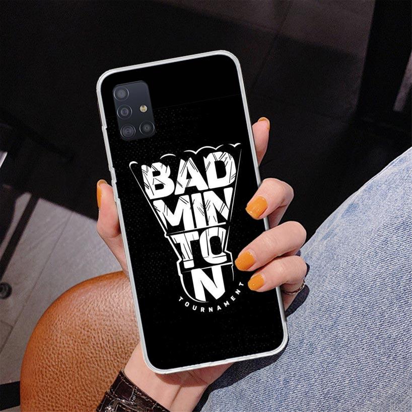 Badminton Sport Phone Case For Samsung Galaxy A52 A32 A22 A12 A51 A31 A50S A30S A20S A10S Note 20 Ultra 10 Plus S10 A72 A71 Gala