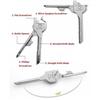 Popular 6 In 1 Pocket EDC Key Keychain Survival Opener Camping Multi Tools 2017 On Car