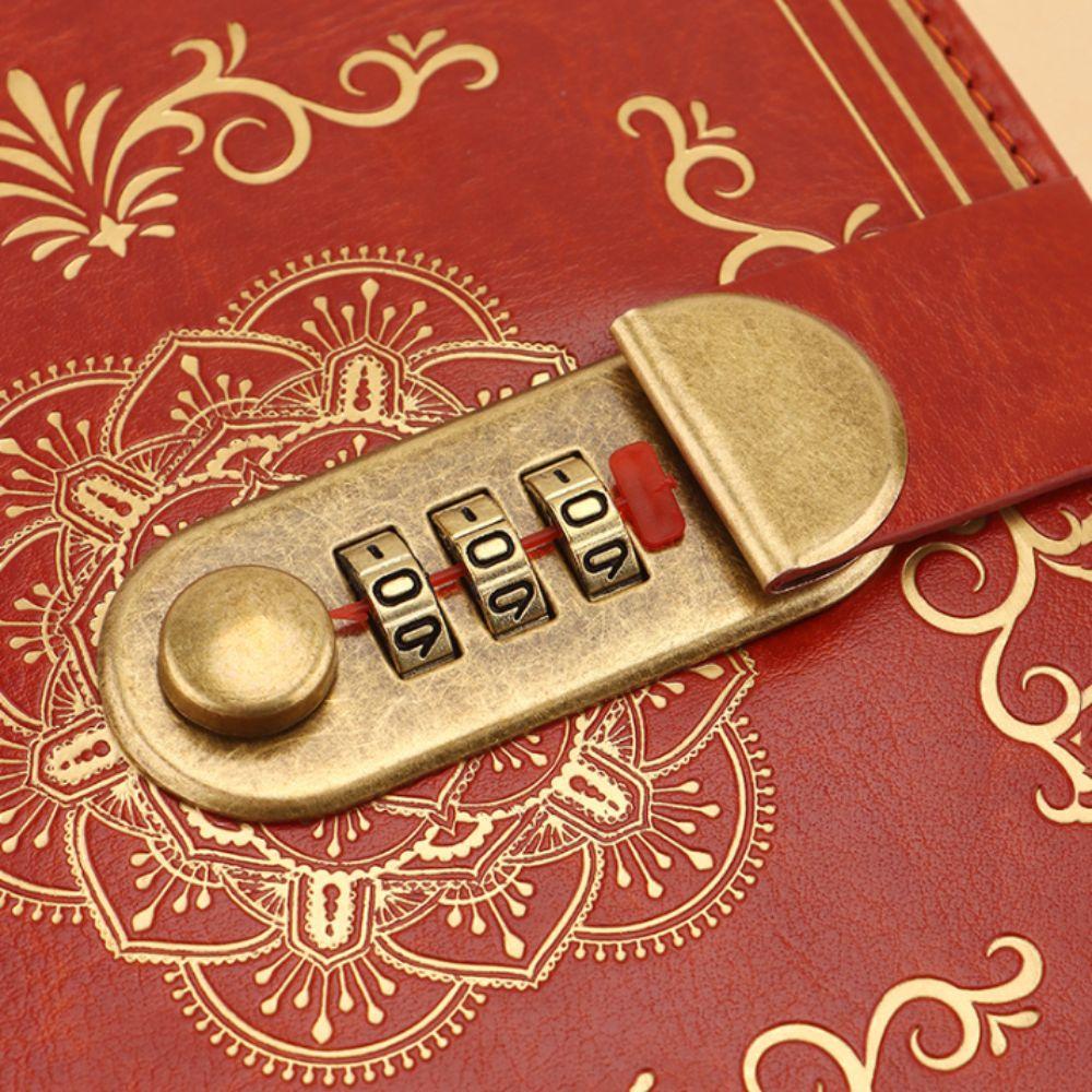 Блокнот-журнал в обложке с цветами с замком, личный дневник из ПУ кожи, блокноты для записей, подарок