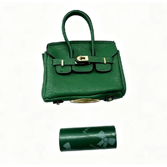 Mini Bag Style Dog Poop Bag Holder Leather Pet Waste Bag Dispenser With Keyring Portable Cute Puppy Poop Bag Carrier, Fashi