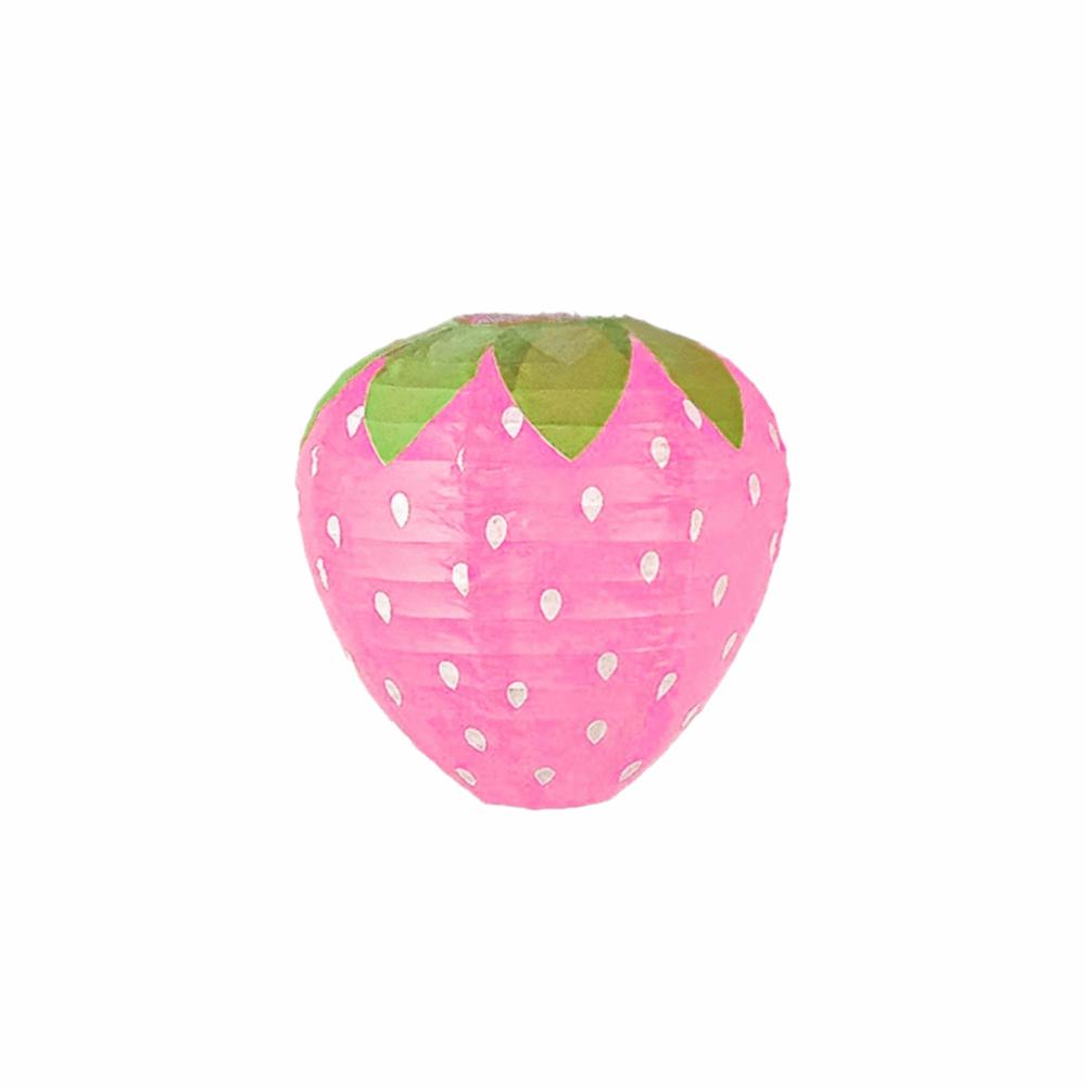 1/3PCS Pink Red Color 3D Strawberry Paper Lantern Strawberry Shape Handheld Type Mid-Autumn Festival Lantern 3D Design