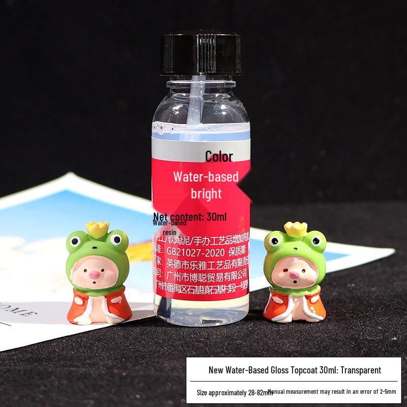 Glossy Water-Based Peelable Varnish & Cream Glue for Polymer Clay - Dustproof, Colorless Finish