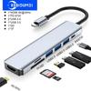 7 In 1 USB C Hub 4K 30Hz HDMI Compatible Adapter PD 87W USB 3.0 Splitter TF/SD Card Reader Type C Docking Station for Phone/PC/Laptop