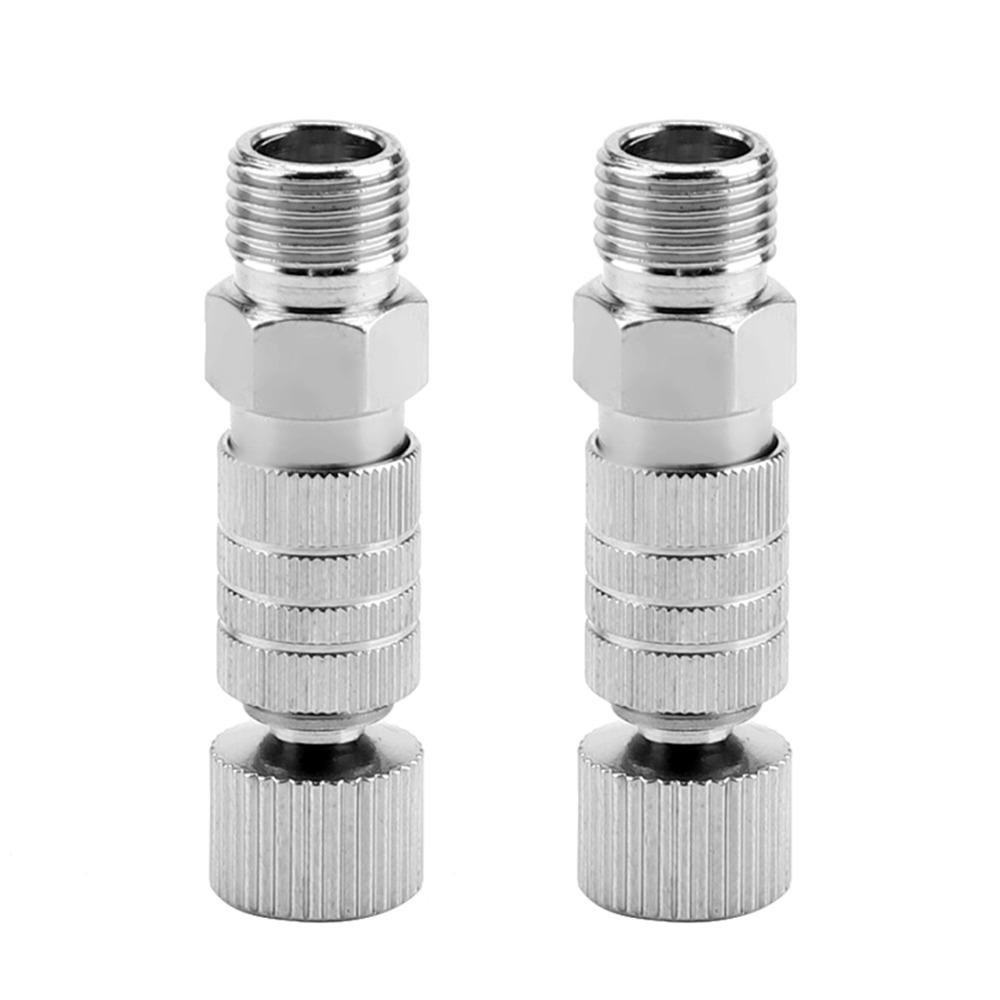 2pcs Silver Quick Release Coupling Length 38mm Quick Disconnect Coupler Airbrush System