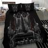 Комплект пододеяльника Skull Chevalier размера King, постельное белье с ужасным скелетом, покрывало на День мертвых, 2/3 предмета для мальчиков, мужчин, подарки