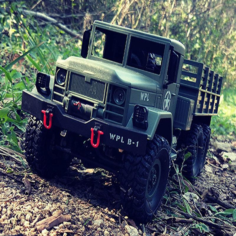 Wpl B16 Шестиколесный Вездеход Военный Грузовик 2.4G Полномасштабная Военная Машина Радиоуправляемая Машинка Для Лазания Игрушка Подарок