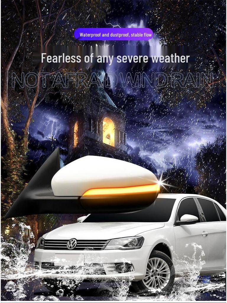 Blue-Tinted Sequential Turn Signal Light for Volkswagen Golf GT1 09-13 Rearview Mirror