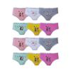 Нижнее белье Tutku, 12 шт., цветные трусики с принтом для девочек, лайкра, слип