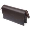 Stylish Men's Clutch Bag Made of Genuine Combined Leather CANPELLINI 21566 Brown