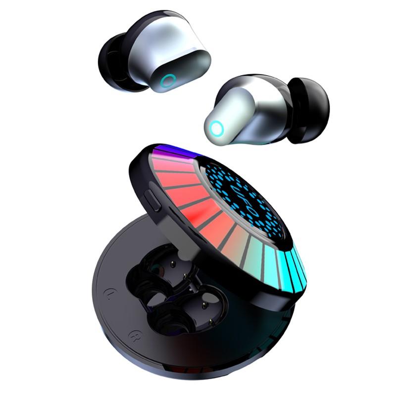 Используйте беспроводные наушники VAORLO HD с шумоподавлением Bluetooth 5.3 и подсветкой RGB. Наслаждайтесь музыкой, наушники с высоким качеством звука