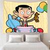 Mr. Bean Tapestry for Bedroom Aesthetic Classroom Tapestries Wall Hanging for Living Room Dorm Office,Ideal Creative Gift