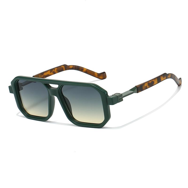 Модные авиаторы в квадратной оправе с двойным мостиком, защита от УФ-лучей - Европейский и американский стиль