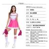 Kids Cheerleading Dress Set Girls Performance Outfit Colorful Sleeveless Football Cheerleader Skirt With Socks