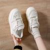 2025 Spring Little White Shoes New Korean Version Ins Female Students Height Increase Platform Sports Board Shoes Casual Shoes Female KJ707