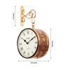 Металлические двухсторонние винтажные настенные часы для гостиной, дома и офиса