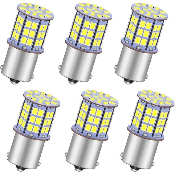 GRV Ba15s 1156 1141 LED Bulb 4W 56-2835SMD Super Bright AC/DC12V-24V 40W Halogen Replacement for RV Trailer Camper Motorhome Interior Lights Warm