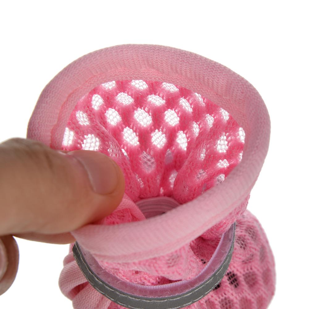Mesh Dog Shoes For Small Dogs Cats Paw Protector Puppy Boots Reflective Breathable Chihuahua Pug Sandals Pet Supplies 4pcs/set