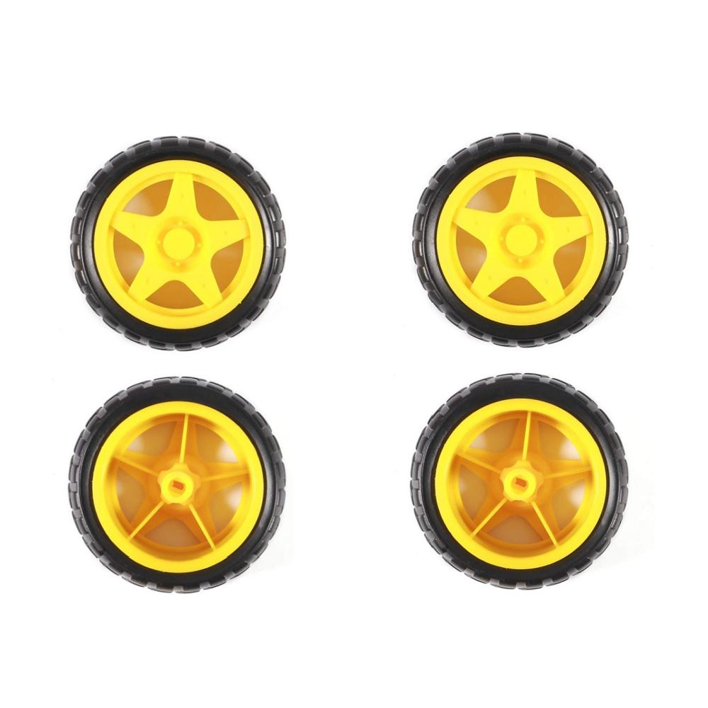 4pcs TT Motor Smart Car Robot Gear Motor Wheel Kit 3-6V DC Electric Gear TT Motor L Shape Dual Shaft Intelligent for Robot Car