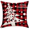 Новая рождественская льняная наволочка с клетчатым принтом, наволочка для домашней диванной подушки, автомобильной подушки