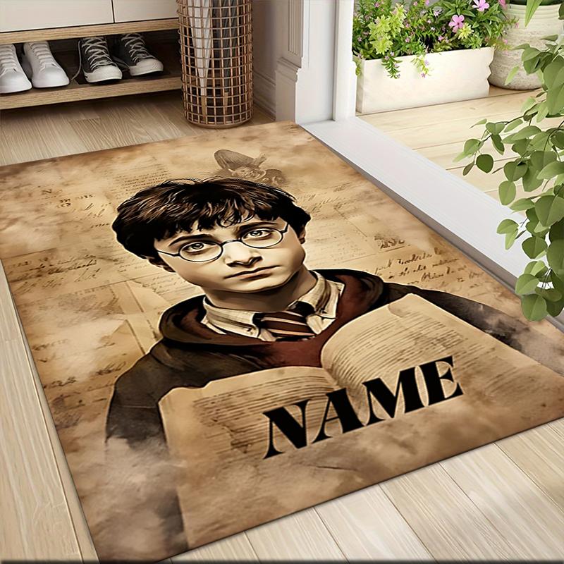 Custom Name "Harry Potter Adventure" Carpet Rug Customizable Soft Washable Anti-Slip Home Living Room Sofa Mats Personalized Rug. 090938