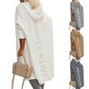 Women Open Stitch Coat Hooded Long Cardigan Sweater