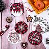 Cup Mats Coaster Christmas Pattern 6 Pieces Acrylic Tray for Coffee Mug Dining Table Decoration Tableware Mat