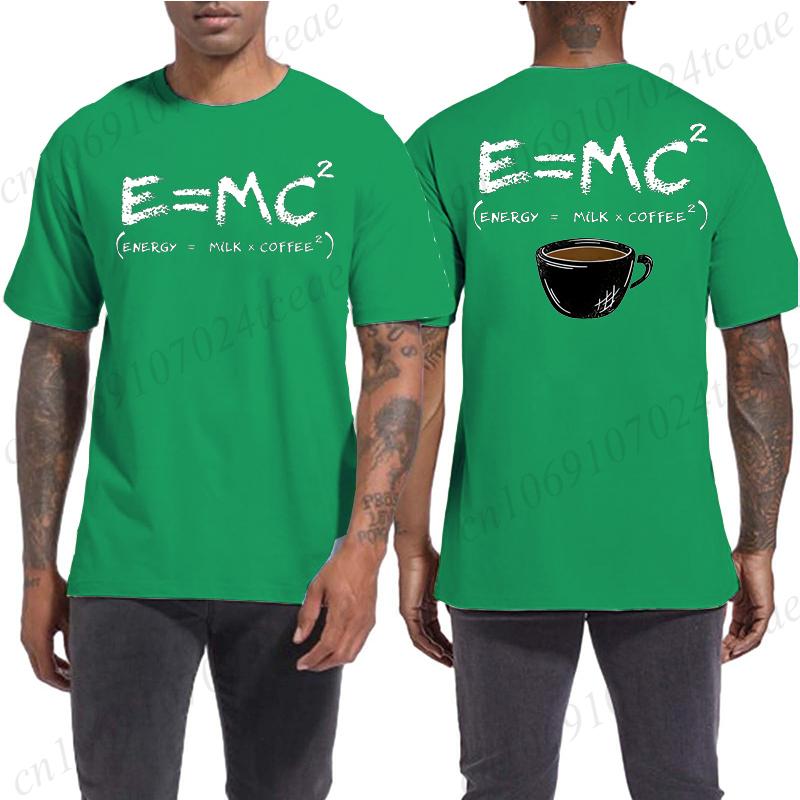 Formula Science Coffee E MC Equation Funny T-Shirt Harajuku Tee Shirt Men Brand T-shirt Man Shirt Summer Tees Men O-neck Tops