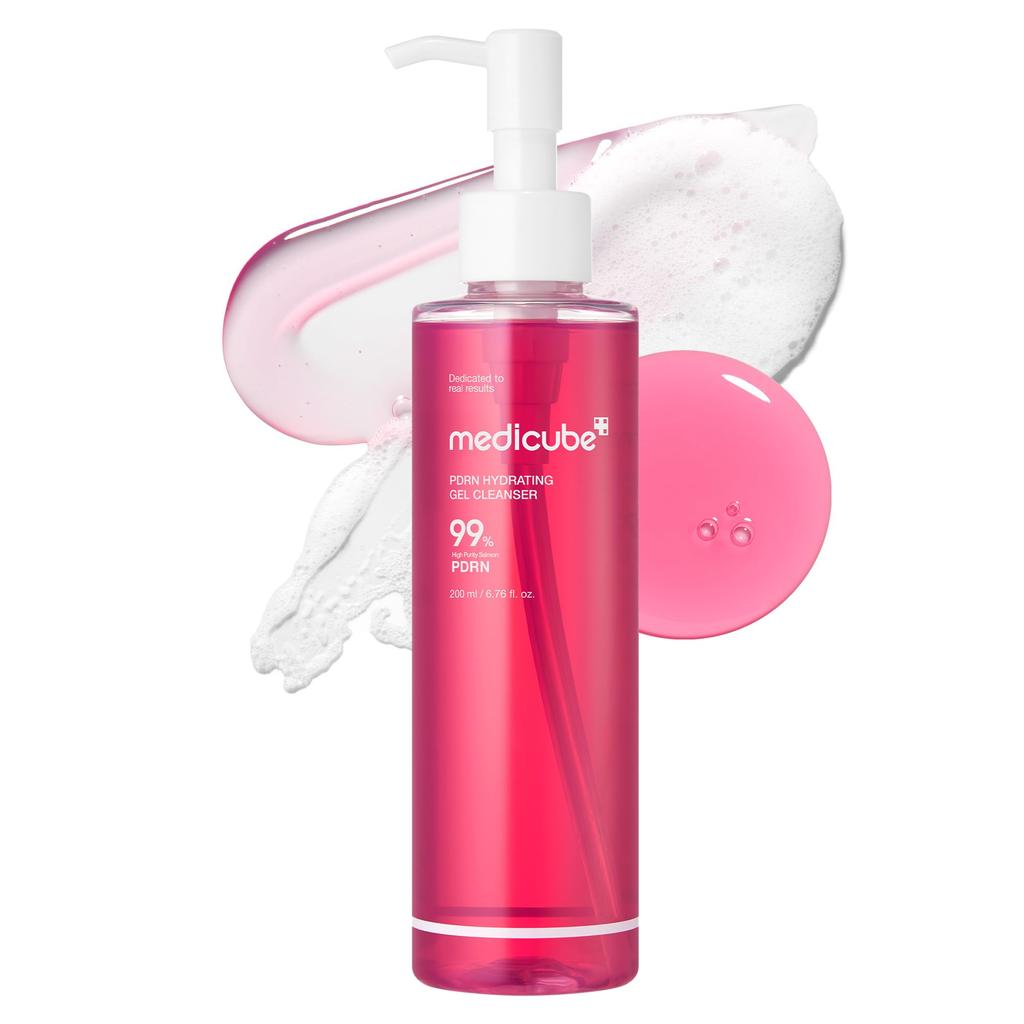 Medicube PDRN Pink мягкое утреннее очищающее средство с инъекцией PDRN Pink Salmon для улучшения текстуры кожи, сияющая увлажняющая формула для сухой