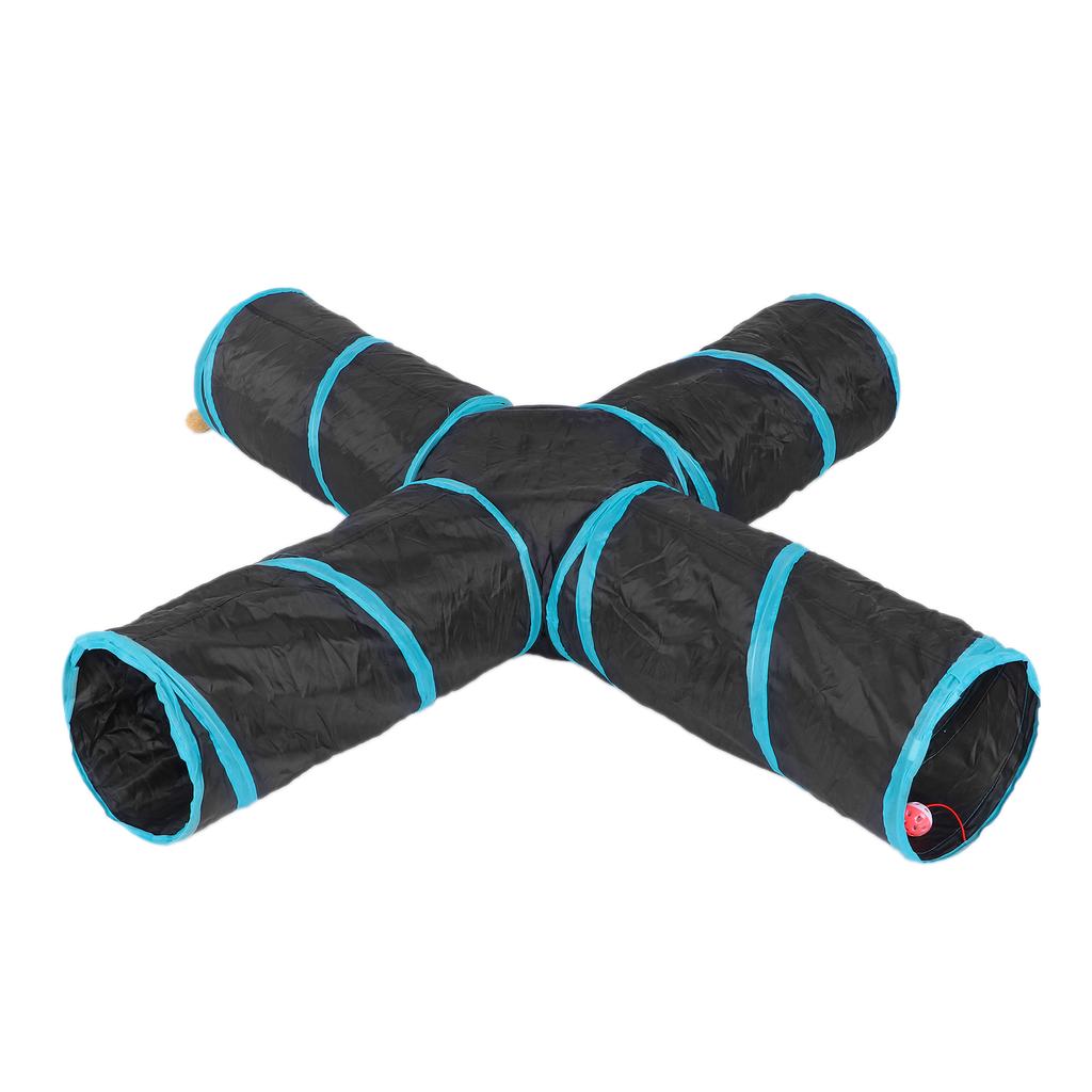 Туннель для игр с домашними животными, складной, 4-ходовой, с сумкой для хранения для кошек, собак, кроликов, для помещений и