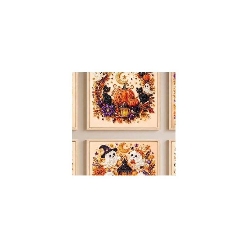 Stamped Stitch Kit 14CT 40x40cm Blue Floral Wreath Lady Embroidery Cotton Thread Needlework Holiday Series Set