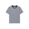 Polo Kids SS23 вышитый логотип в полоску принт круглый вырез короткий рукав футболка детские топы темно-синие 323892290-001