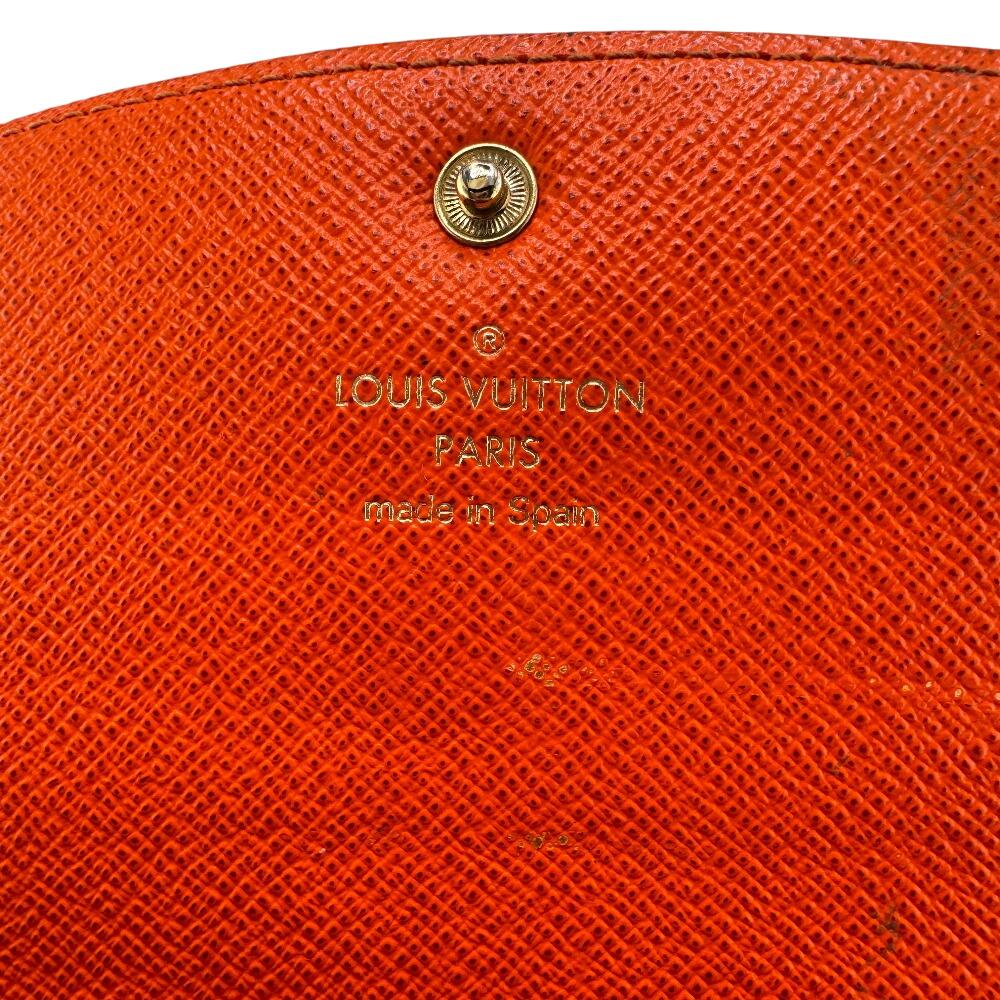 Louis Vuitton M61578 Кожаный кошелек Monogram Emily Коричневая кожа Женский Б/у