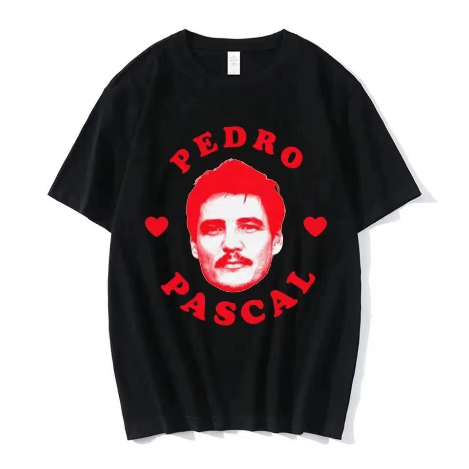2026 Men Womens Pedro Pascal T Shirt Funny Actor Vintage 90s Pure Cotton Tops Fashion Short Sleeve Crewneck Tees New TShirts