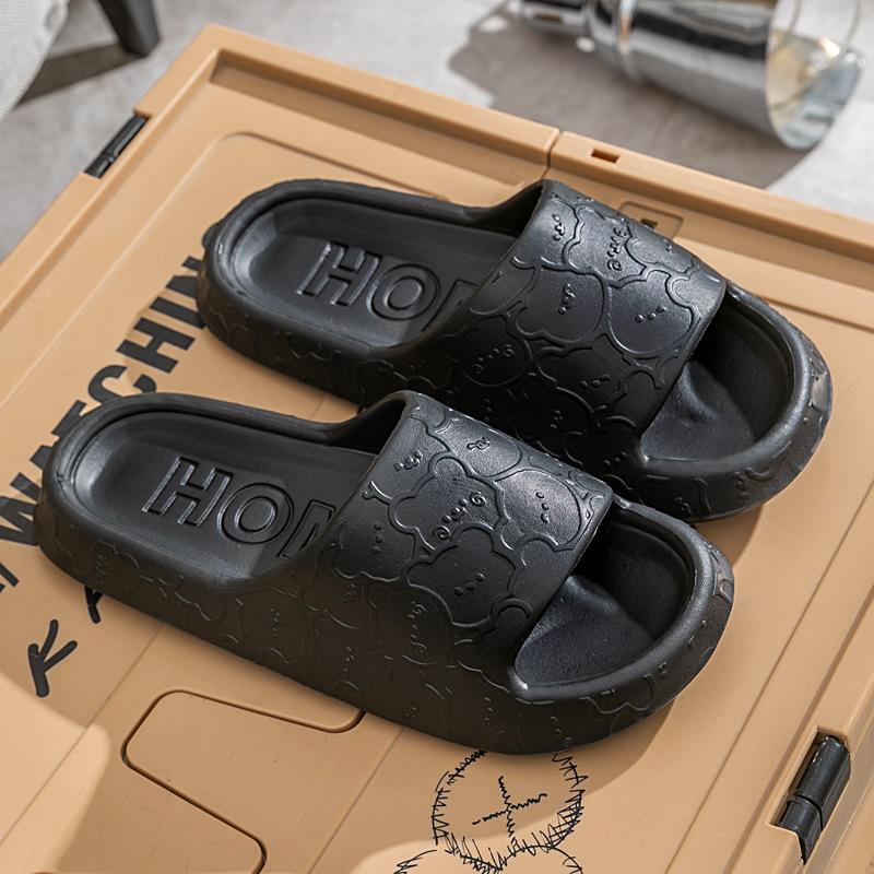 Summer home breathable eva stepping on shit slippers women's indoor home couple non-slip men's cool slippers