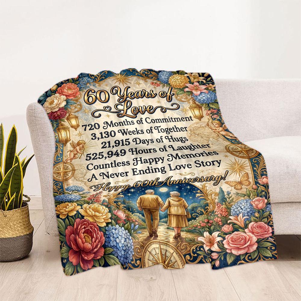 Love's Enduring Journey Flannel Blanket-Soft and Suitable for Sofas,Beds,Offices,Travel,All Seasons,Great Gift for Holidays and Birthdays.