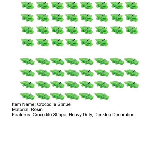 60 шт. Миниатюрная фигурка крокодила Миниатюрная фигурка животного из смолы Орнамент Обучающая игрушка Кукольный домик Сказочный сад Пейзаж Украшение для аквариума