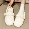 Меховые тапочки Женские Новые туфли-мюли Балетки Замшевые Короткие плюшевые туфли 2025 Зима Женские кроссовки Шлепанцы Слингбэки Слайды