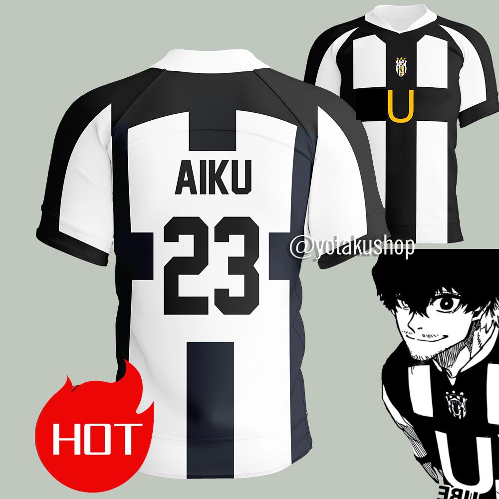 2025 Blue Lock Ubers Футболка с V-образным вырезом Косплей Униформа Barou Aiku Lorenzo Футболка Унисекс Uber Уличная Одежда Топы