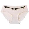 "Women's Pure Cotton Antibacterial Mid-Waist Lace Underwear - Breathable, Large Sizes, Pure Desire Style"