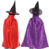 Для мальчиков девочек наборы плащей на Хэллоуин одежда для выступлений шляпы ведьм детские костюмы для косплея