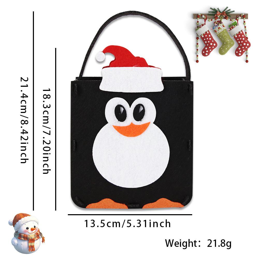Festive Nonwoven Christmas Themed Tote Bags For Kids With Adorable Designs