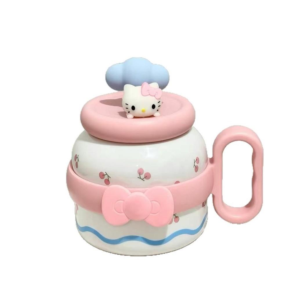 Sanrio Cat Plastic Cup With Straw Sealed Leakproof For Gifts And Outdoor Use