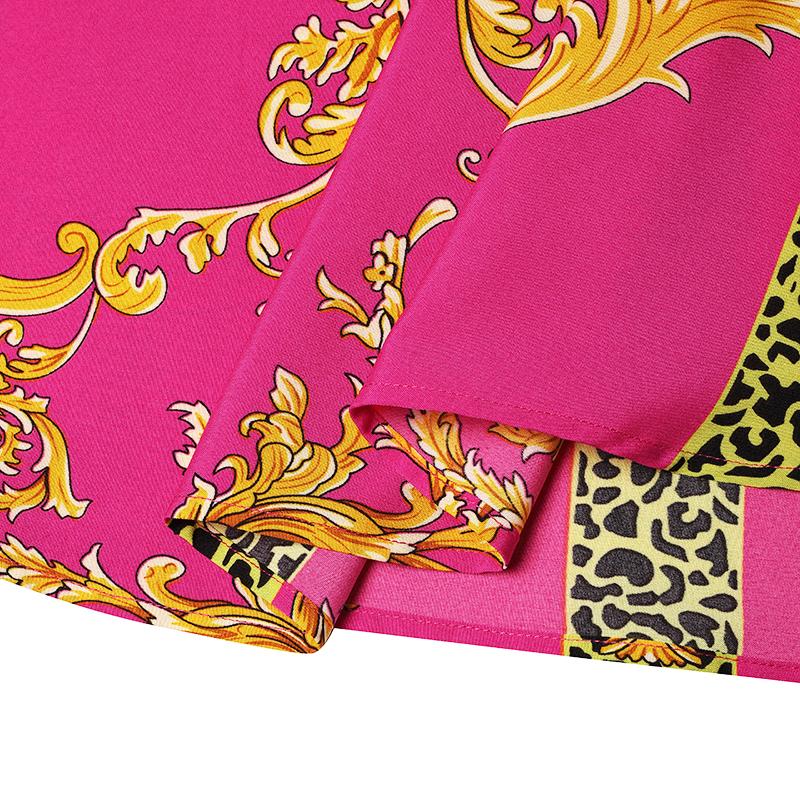 Женская мода Высокая талия принтованная юбка-рыбий хвост