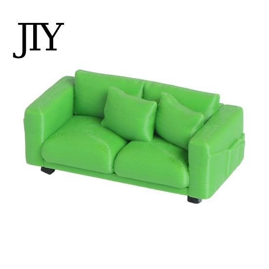 Miniature Upholstery Furniture Couch, Tiny 2-Seater Realistic Mini Loveseat Couch for Dolls 1/12 Scale Doll Mansion Living Room