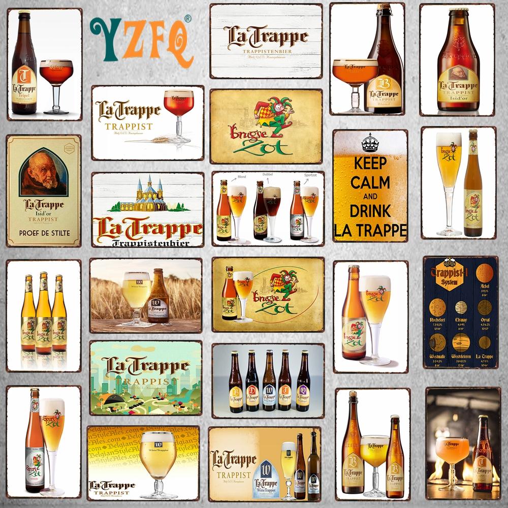 Бельгийское пиво VintageBrugse Zot La Trappe Металлические жестяные таблички для стены Бар Паб Искусство Кухня Кофе Домашний декор 30X20СМ DU-8282A