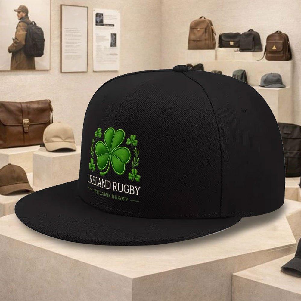 Ireland Rugby Shamrock Flat Brim Hip Hop Baseball Cap Polyester Snapback Unisex Casual Street Style