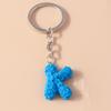 New Creative Flower Initial 26 Letter Keychain A-Z Alphabet Keyring Pendants for Women Girls Handbag Decor Jewelry Accessories