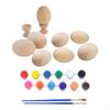 8Pcs Unfinished Wood Eggs Craft Supplies Creative for Drawing Fillable Easter Interactive